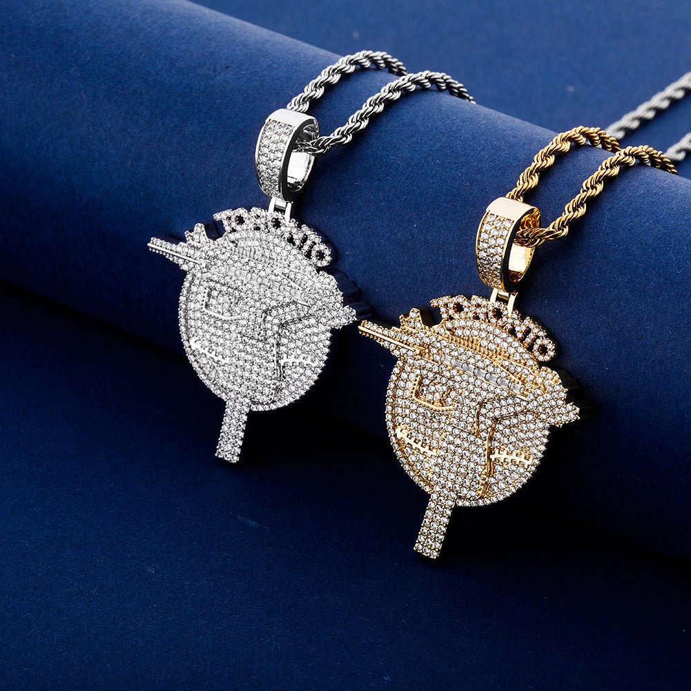 18K Gold Diamond New T.O Uzi - Drip Culture Jewelry
