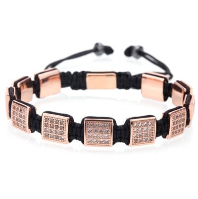 18K Gold Diamond Square Bracelet Set (3 Pieces) - Drip Culture Jewelry