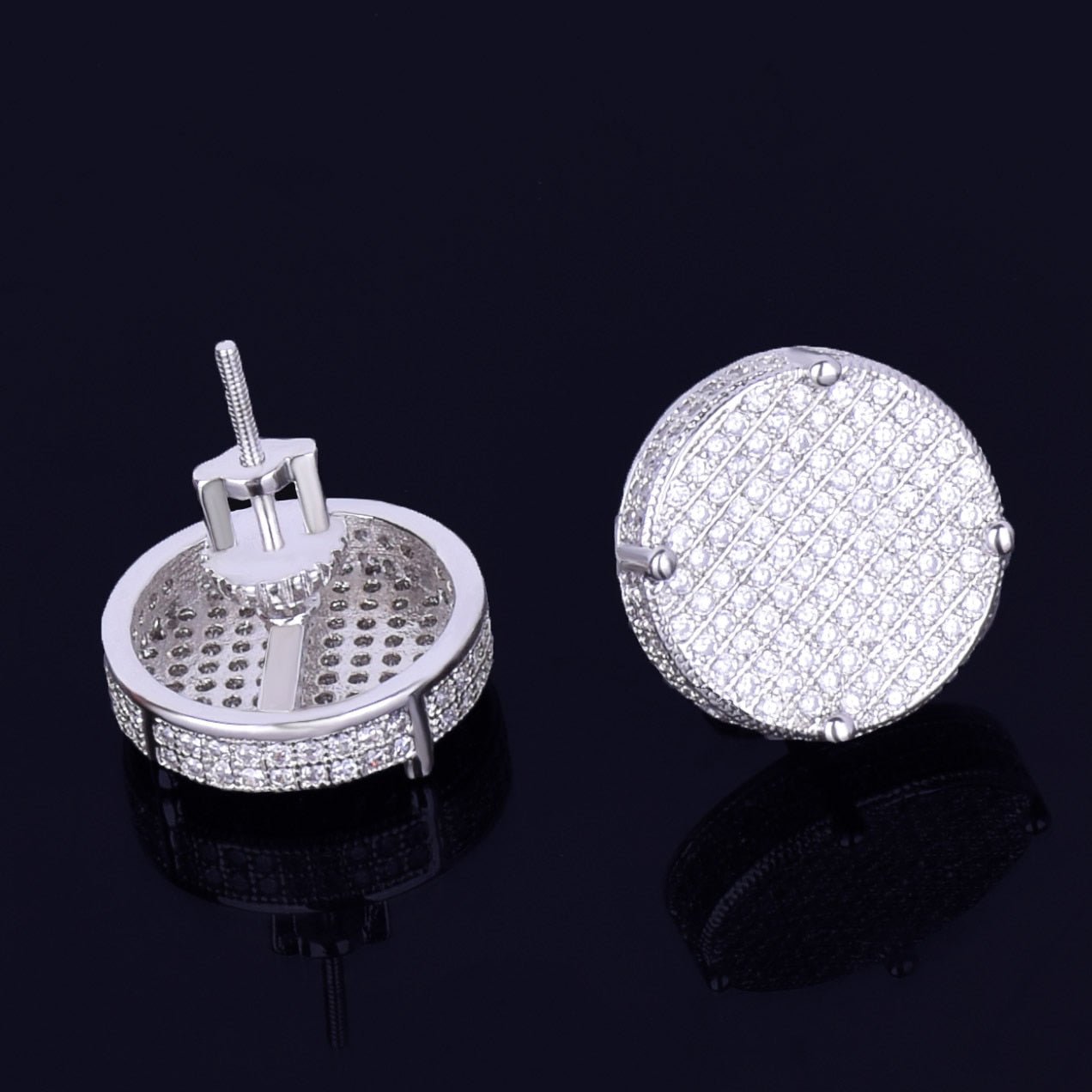 18k Gold Diamond Stud Earrings - Drip Culture Jewelry