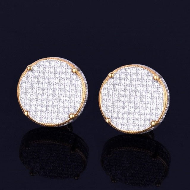 18k Gold Diamond Stud Earrings - Drip Culture Jewelry