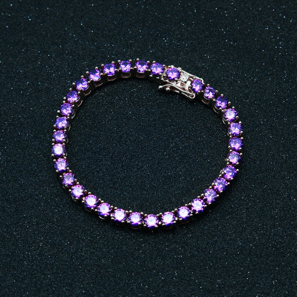 18K Gold Gemstone Tennis Bracelet - Drip Culture Jewelry