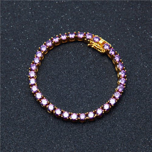 18K Gold Gemstone Tennis Bracelet - Drip Culture Jewelry