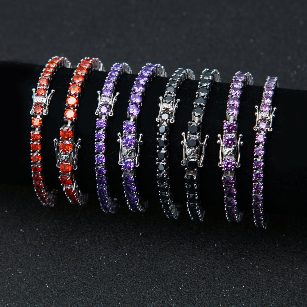 18K Gold Gemstone Tennis Bracelet - Drip Culture Jewelry