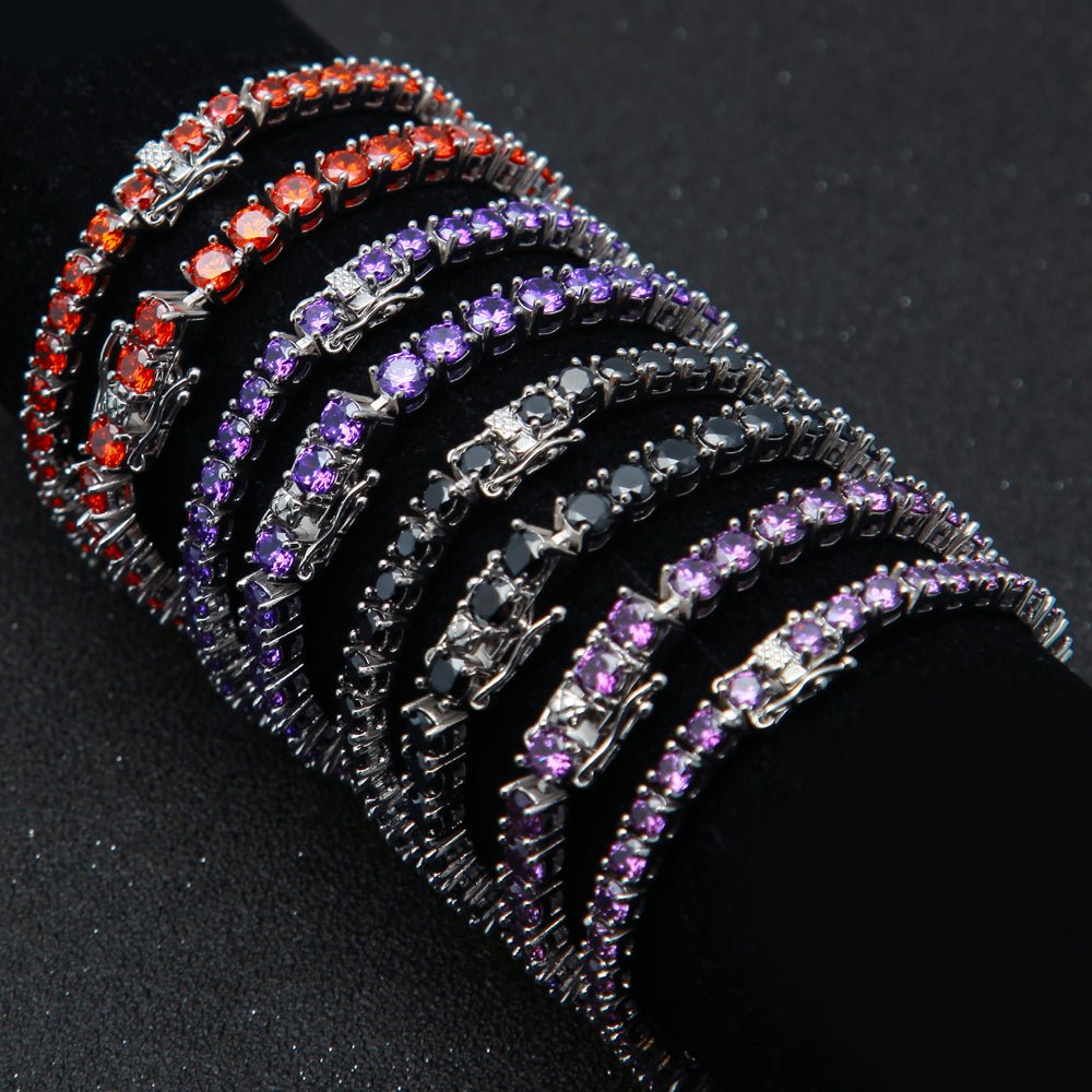 18K Gold Gemstone Tennis Bracelet - Drip Culture Jewelry