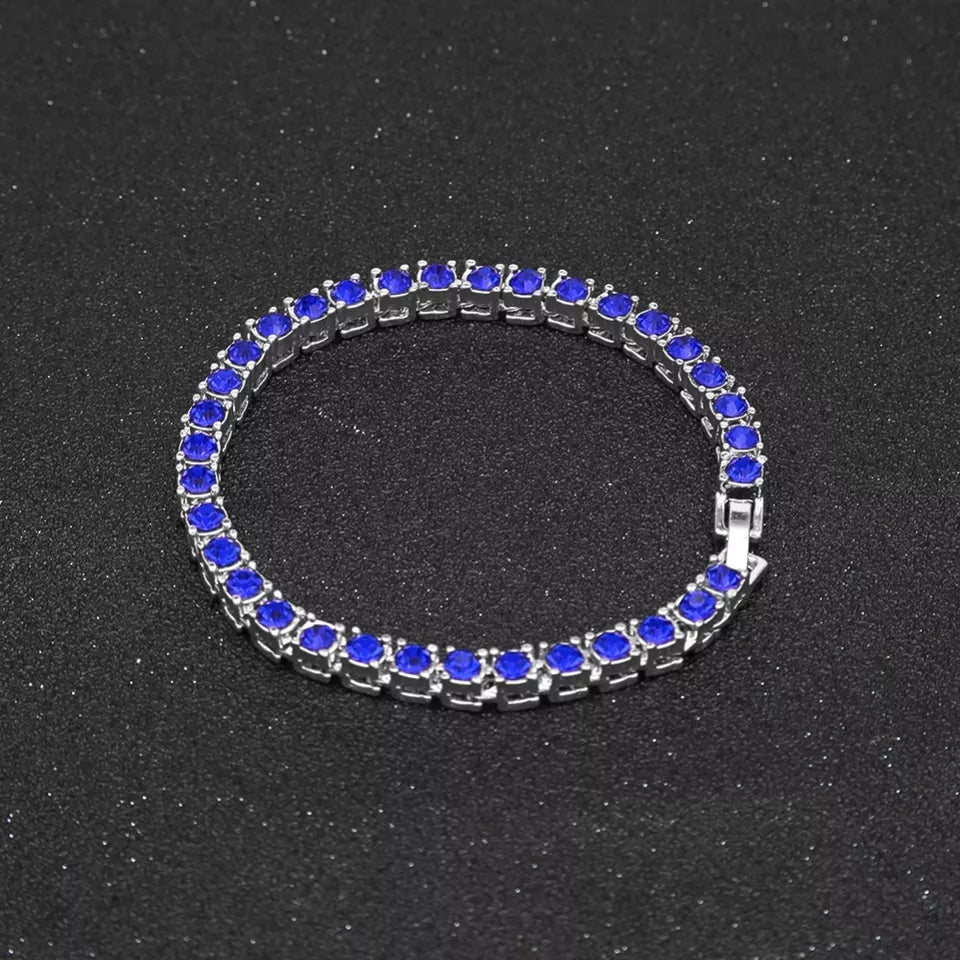 18K Gold Gemstone Tennis Bracelet - Drip Culture Jewelry