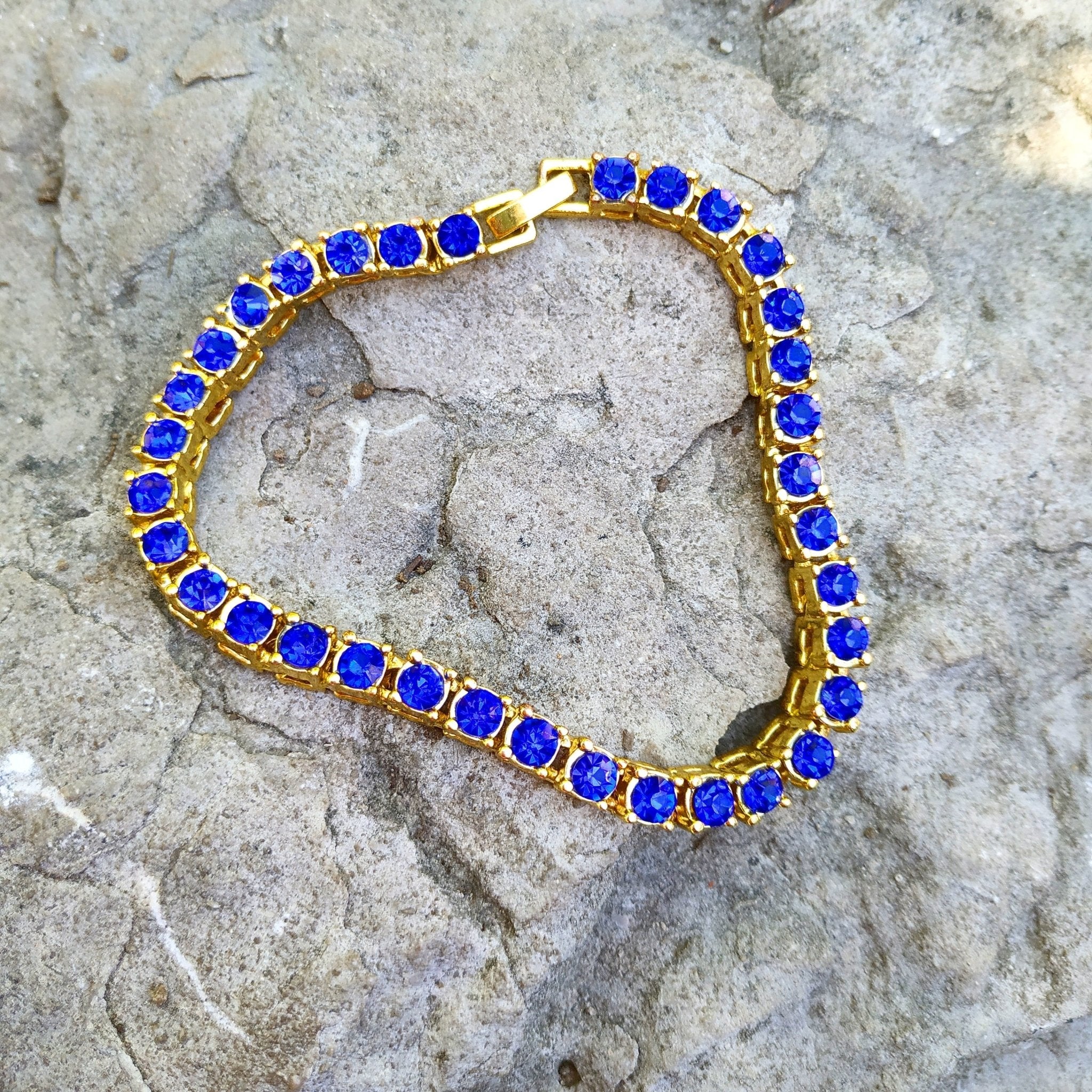 18K Gold Gemstone Tennis Bracelet - Drip Culture Jewelry