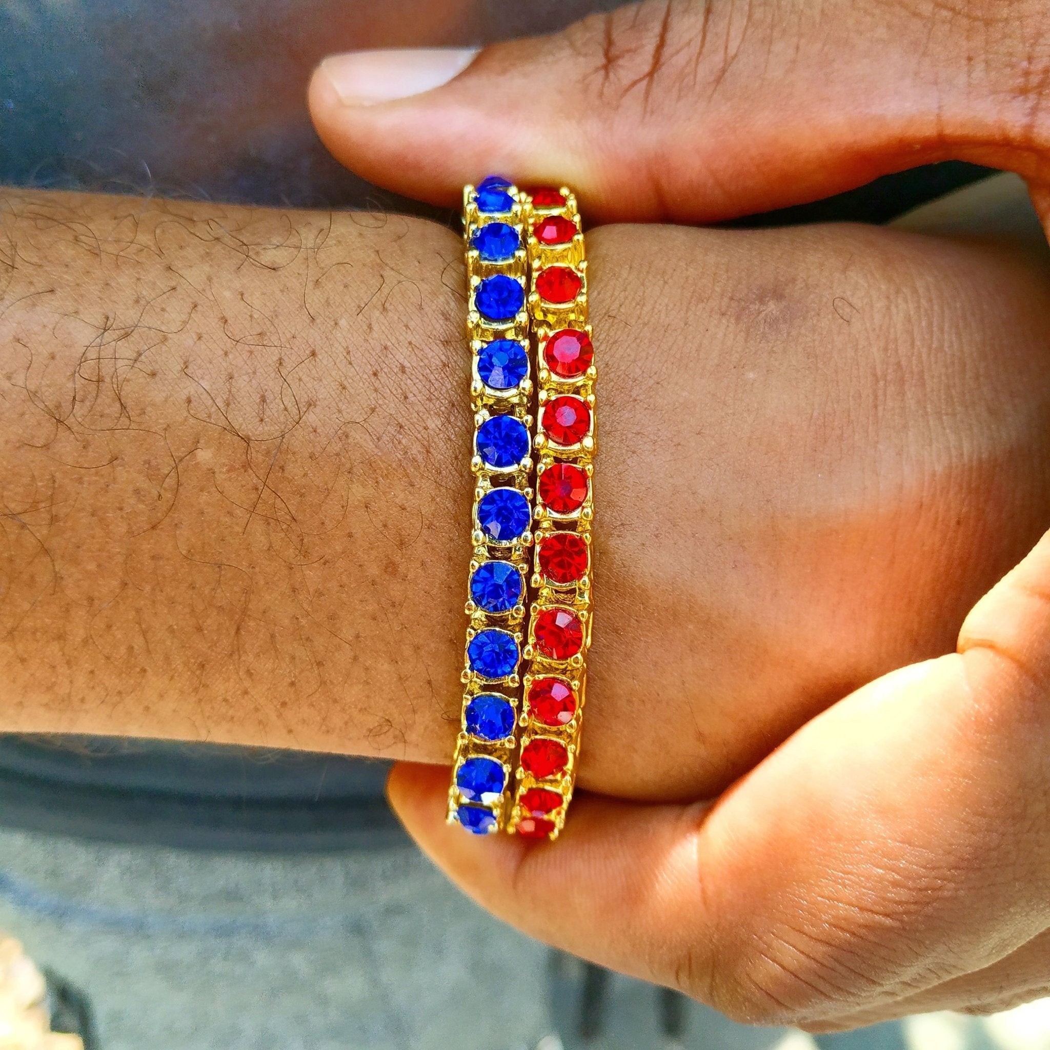 18K Gold Gemstone Tennis Bracelet - Drip Culture Jewelry