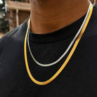 18k Gold Herringbone Chain - Drip Culture Jewelry