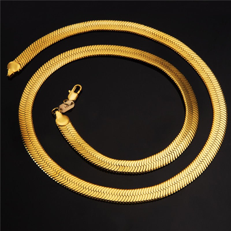 18k Gold Herringbone Chain - Drip Culture Jewelry