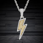 18k Gold Iced Lightning Bolt - Drip Culture Jewelry