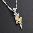 18k Gold Iced Lightning Bolt - Drip Culture Jewelry