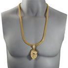 18K Gold King of the Jungle Pendant and Chain - Drip Culture Jewelry