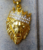 18K Gold King of the Jungle Pendant and Chain - Drip Culture Jewelry