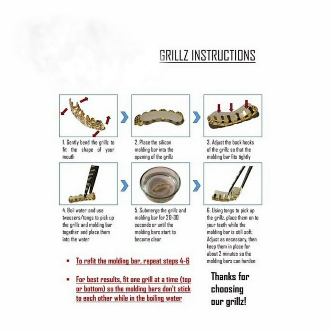 18K Gold Plated Open Face Grillz - Drip Culture Jewelry