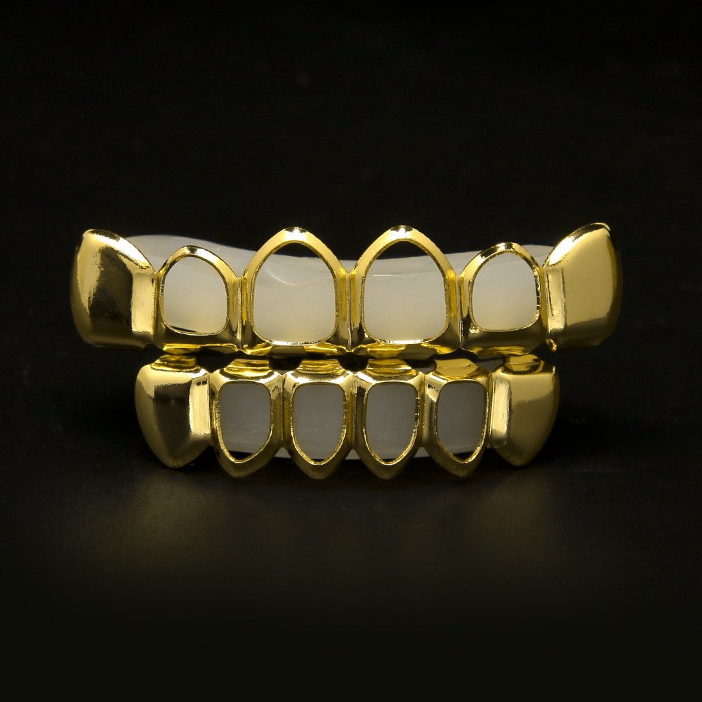 18K Gold Plated Open Face Grillz - Drip Culture Jewelry