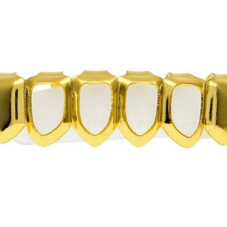 18K Gold Plated Open Face Grillz - Drip Culture Jewelry