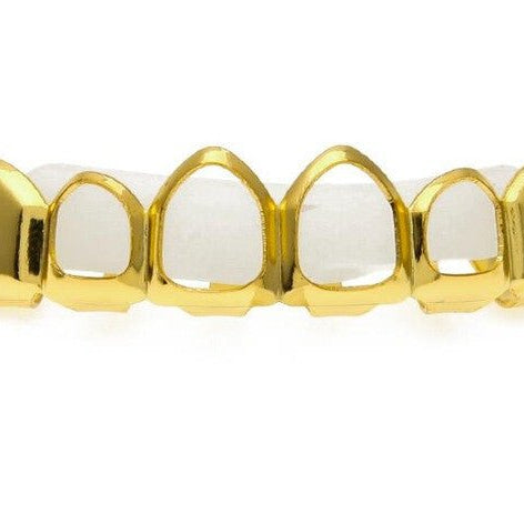 18K Gold Plated Open Face Grillz - Drip Culture Jewelry