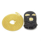 18K Gold Ski Mask Pendant - Drip Culture Jewelry