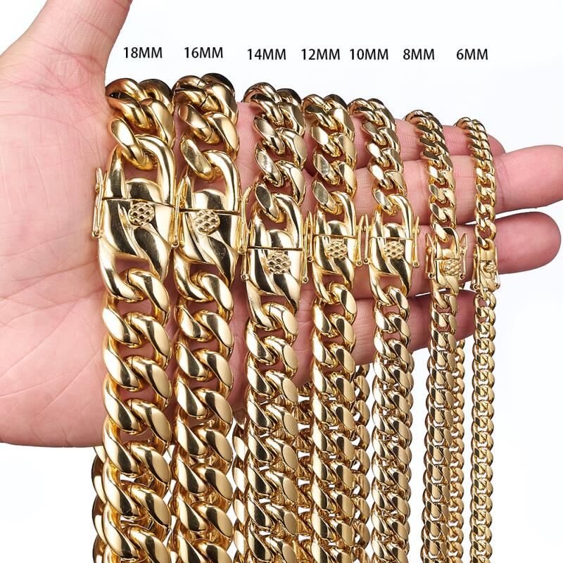 18k Gold Thick Cuban Link Chain (8mm-18mm) - Drip Culture Jewelry