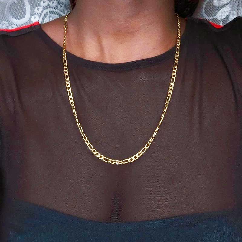 24K Gold Gold Figaro Chain - Drip Culture Jewelry