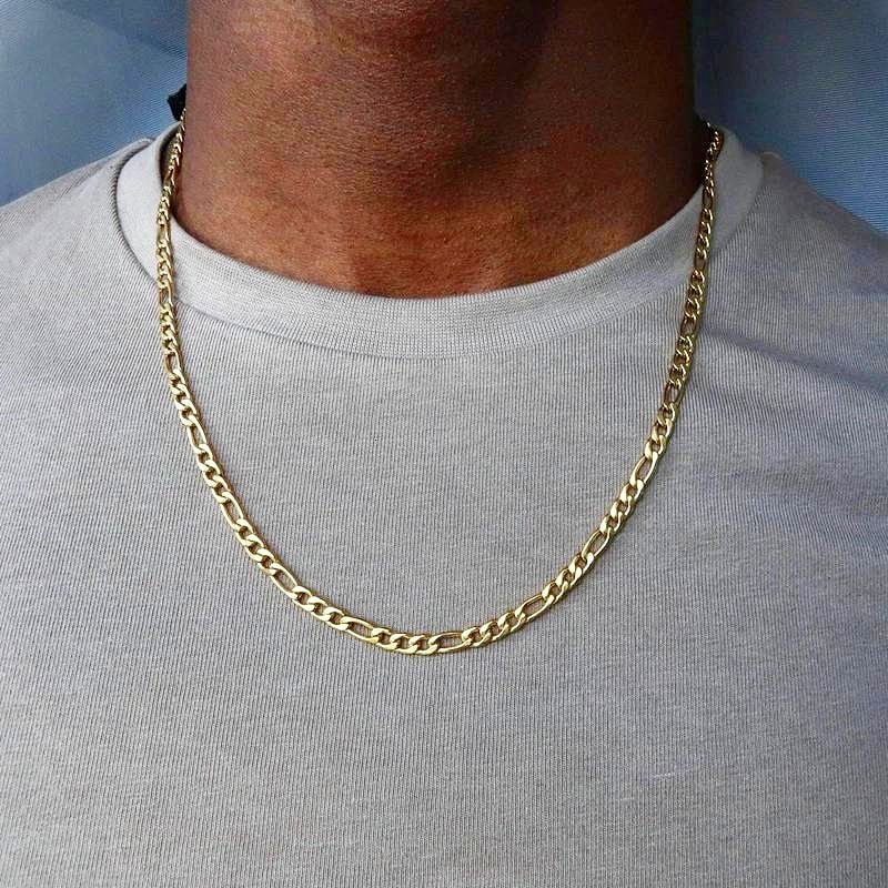 24K Gold Gold Figaro Chain - Drip Culture Jewelry