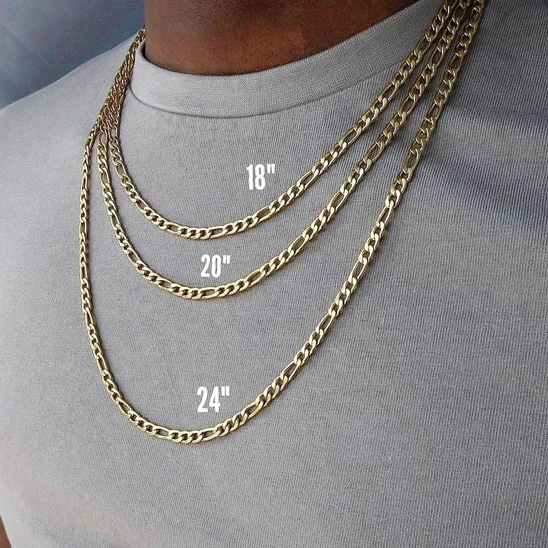 24K Gold Gold Figaro Chain - Drip Culture Jewelry