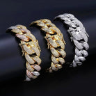 3 Tone 18K Gold Diamond Miami Cuban Link Chain - Drip Culture Jewelry