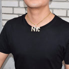 Custom 18K Gold Baguette Diamond Letter Pendant - Drip Culture Jewelry