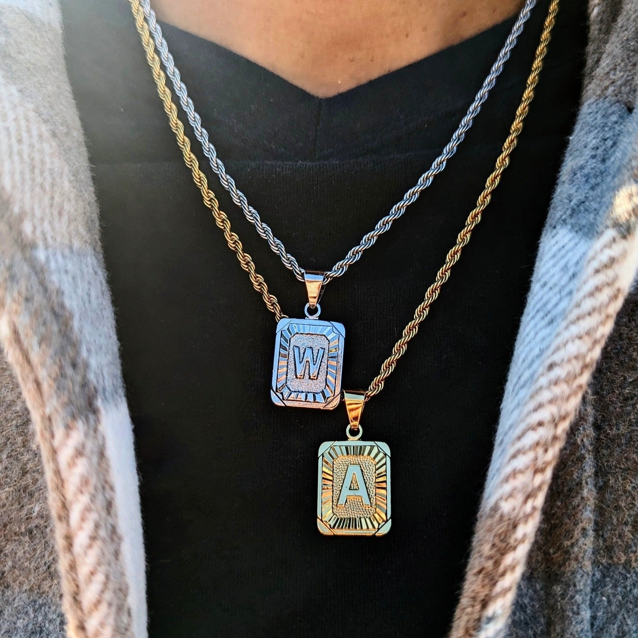 Custom 18k Gold Letter Pendant - Drip Culture Jewelry