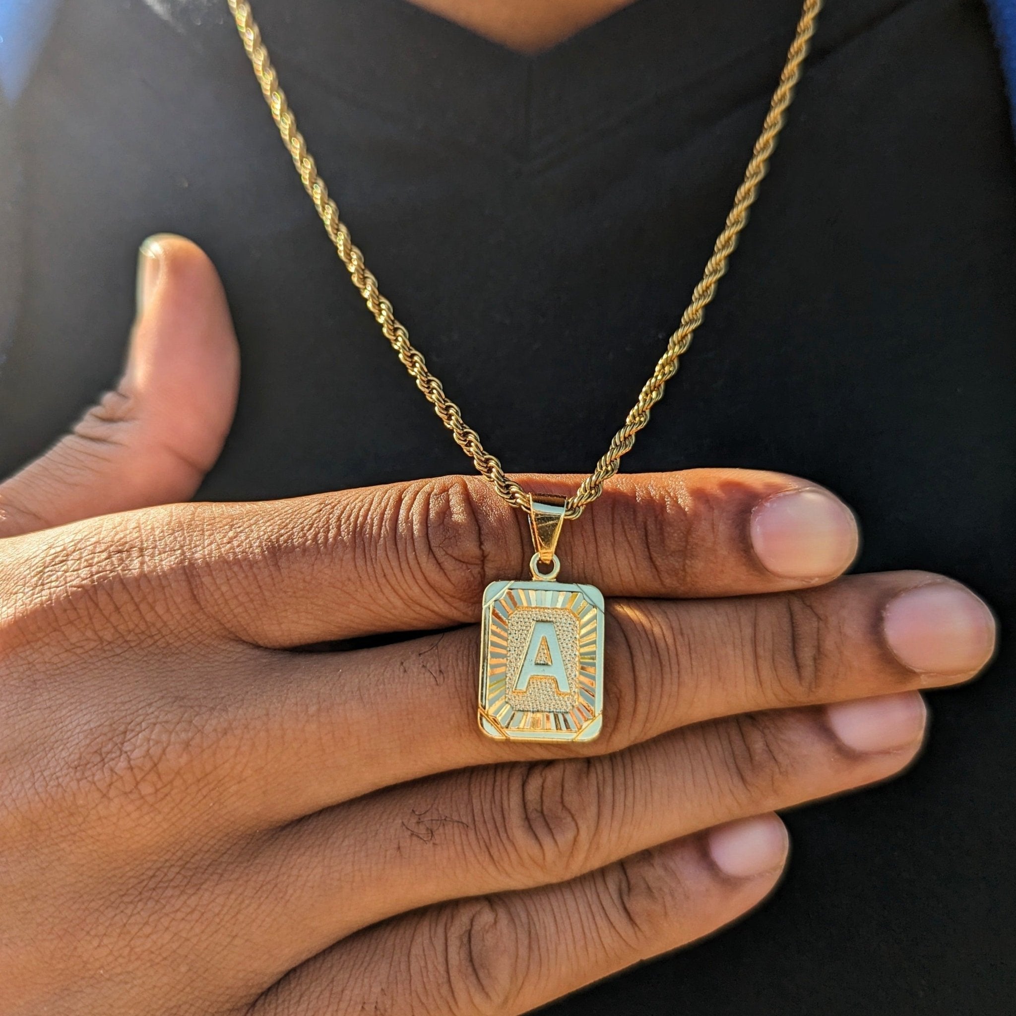 Custom 18k Gold Letter Pendant - Drip Culture Jewelry