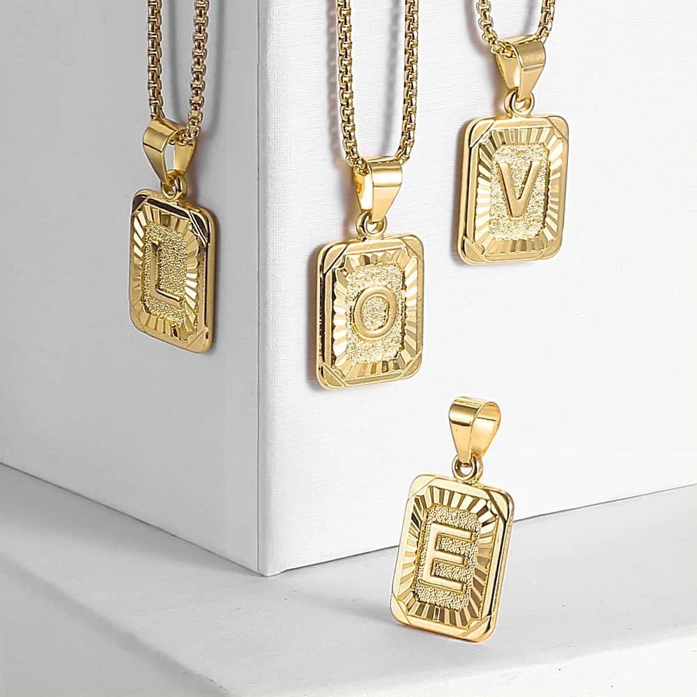 Custom 18k Gold Letter Pendant - Drip Culture Jewelry