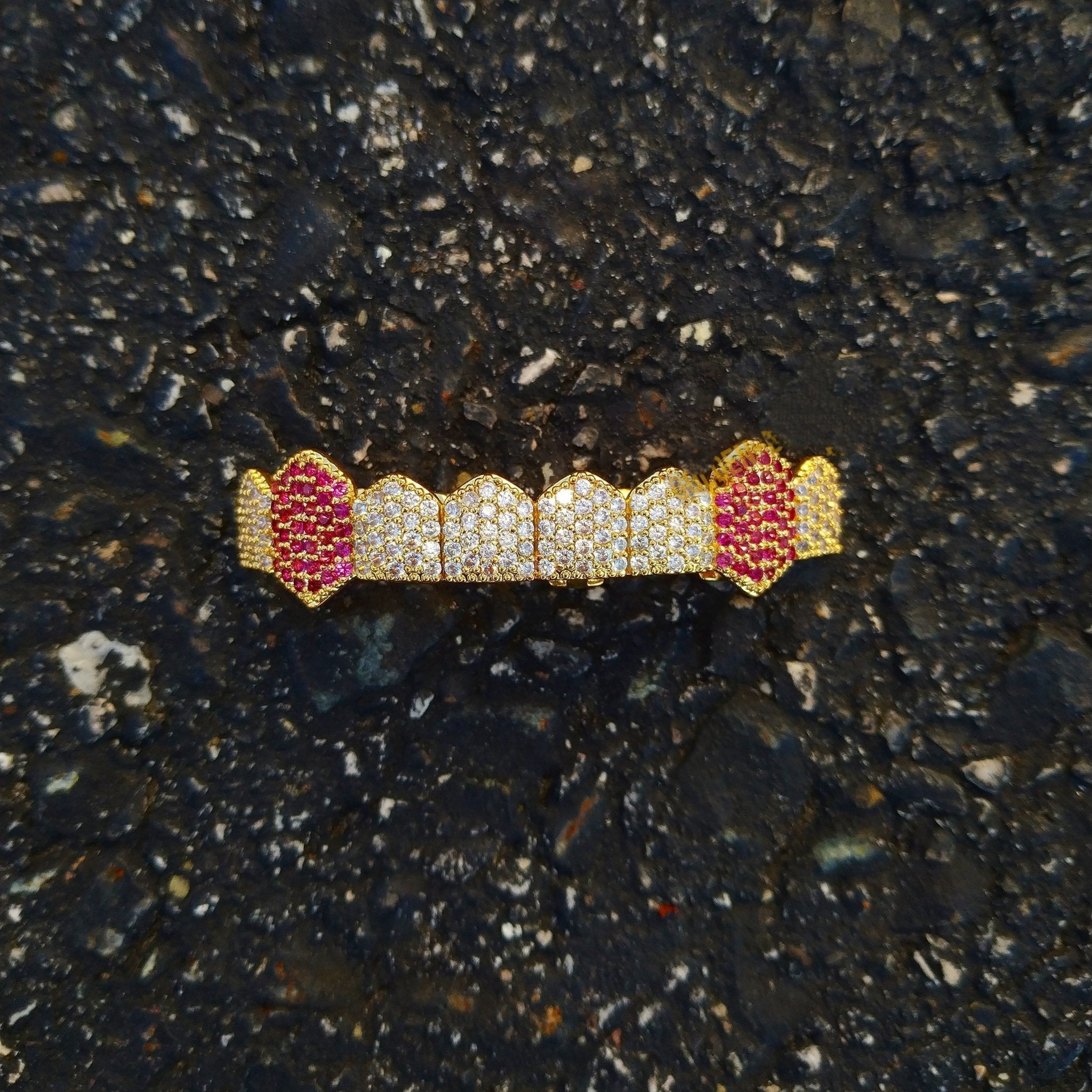 Diamond & Amethyst Fang Grillz - Drip Culture Jewelry