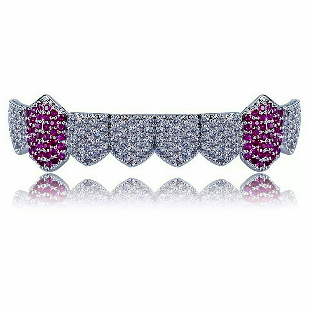 Diamond & Amethyst Fang Grillz - Drip Culture Jewelry