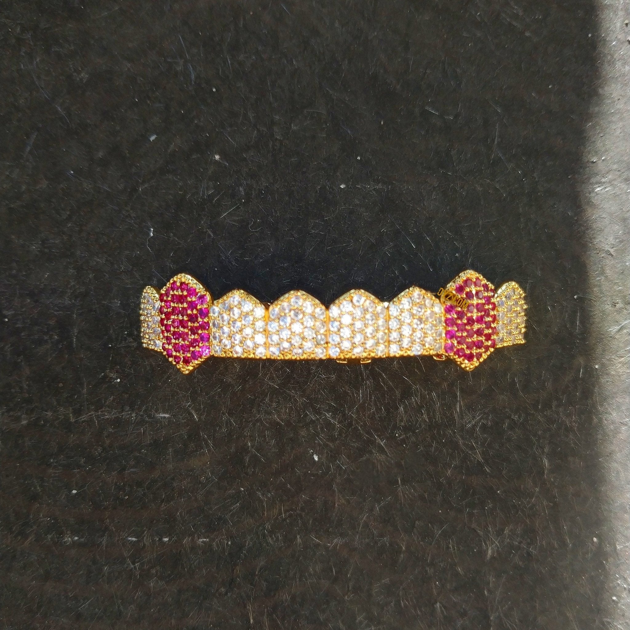 Diamond & Amethyst Fang Grillz - Drip Culture Jewelry