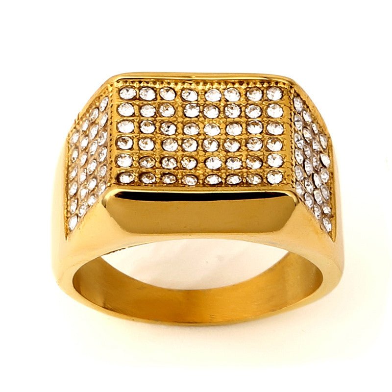 Diamond Face Ring - Drip Culture Jewelry