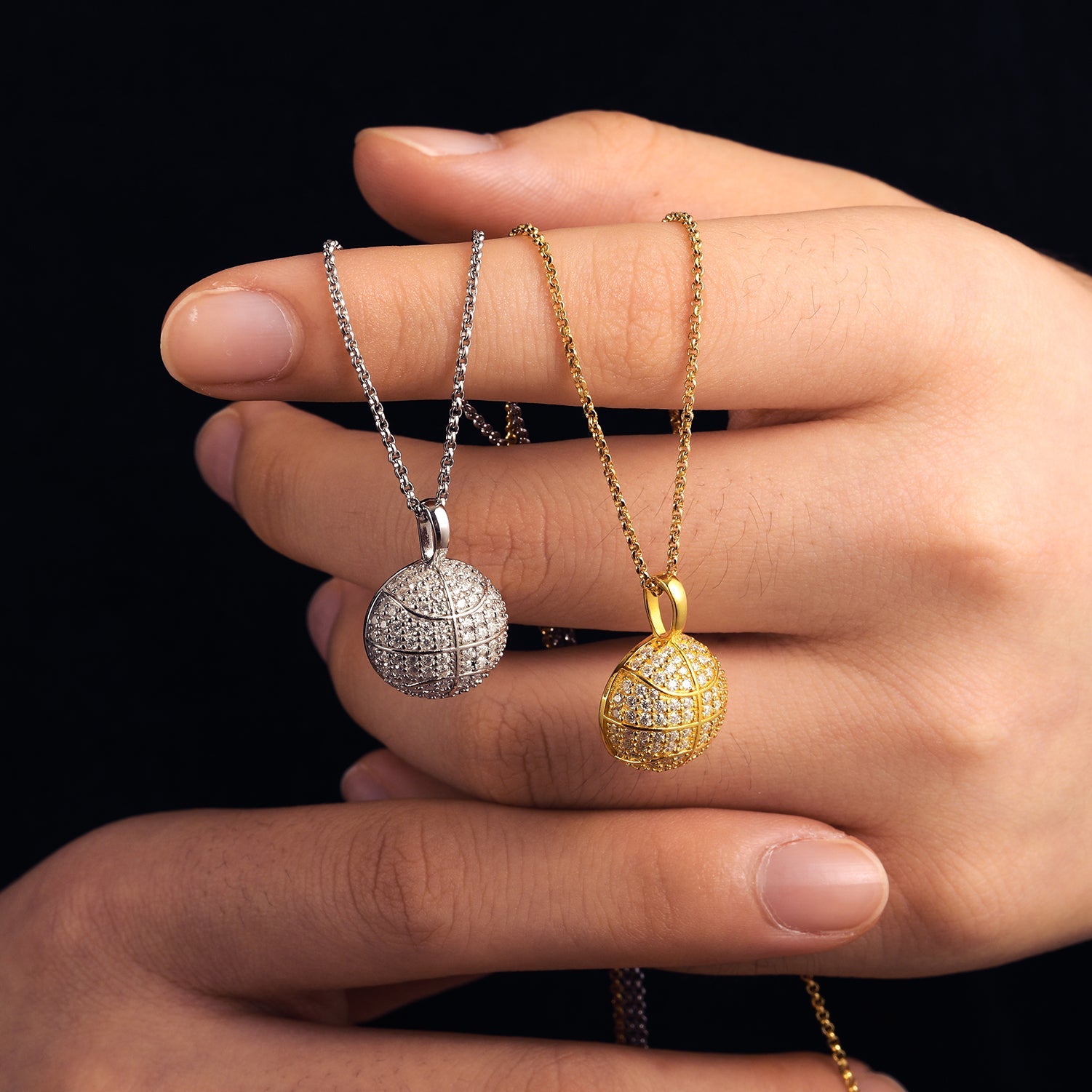 Moissanite Diamond Basketball Pendant - Drip Culture Jewelry