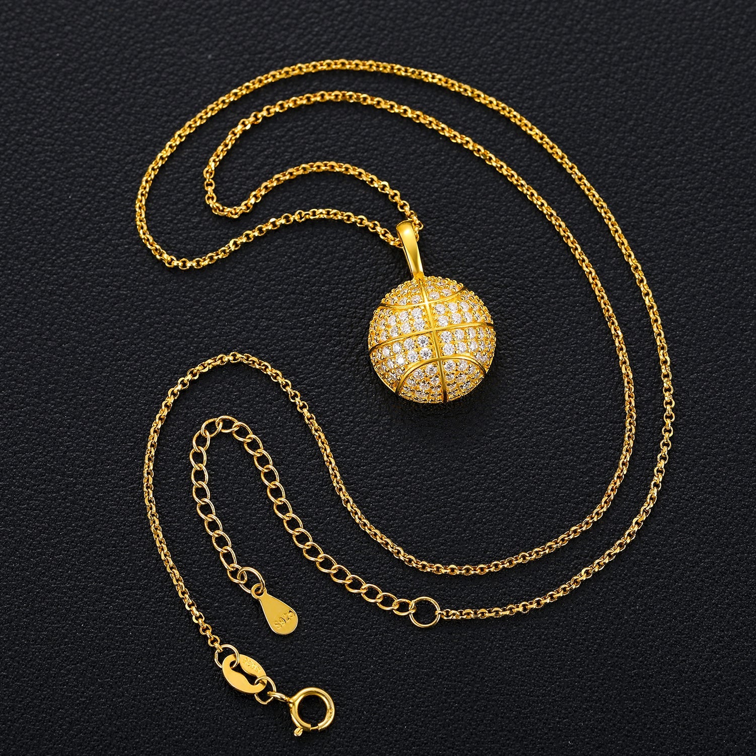 Moissanite Diamond Basketball Pendant - Drip Culture Jewelry