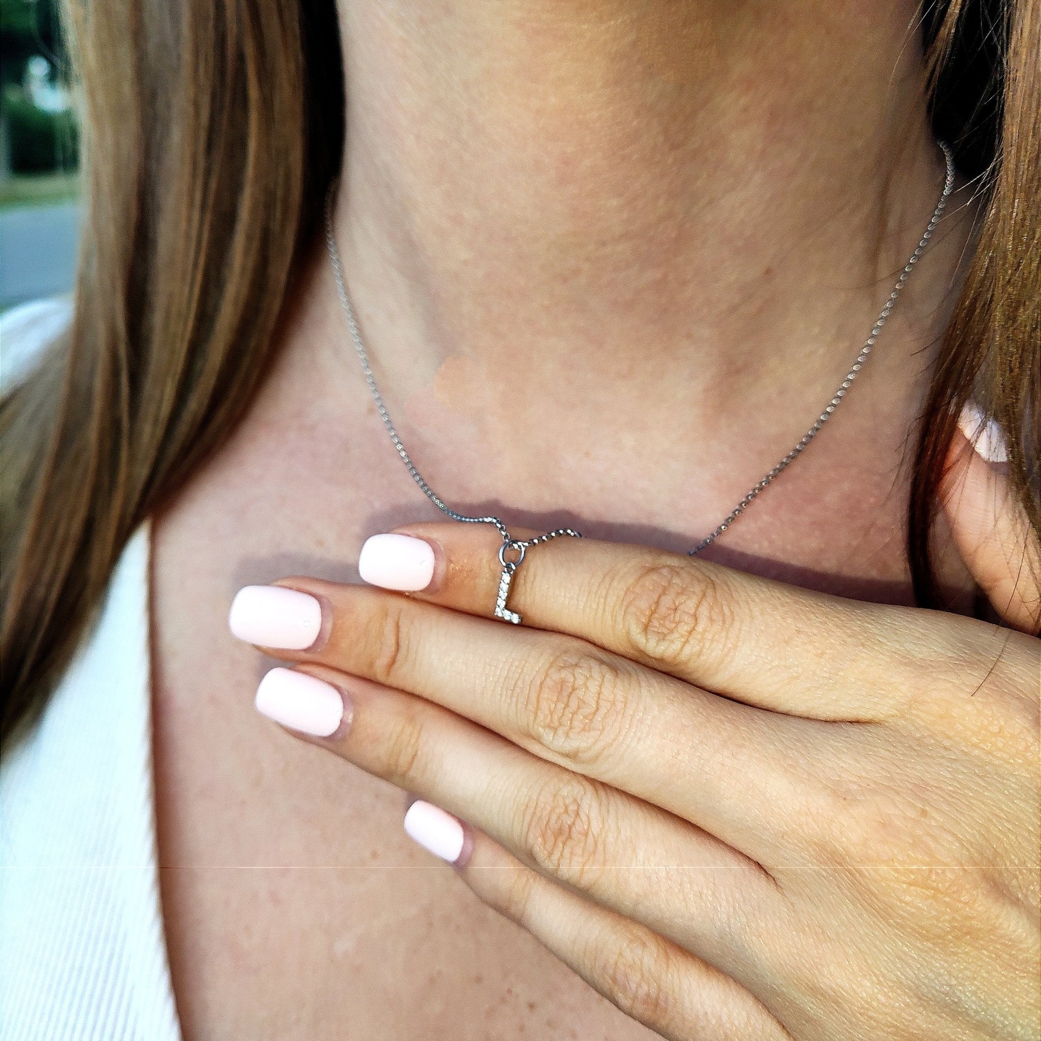 Moissanite Diamond Single Letter Pendant - Drip Culture Jewelry