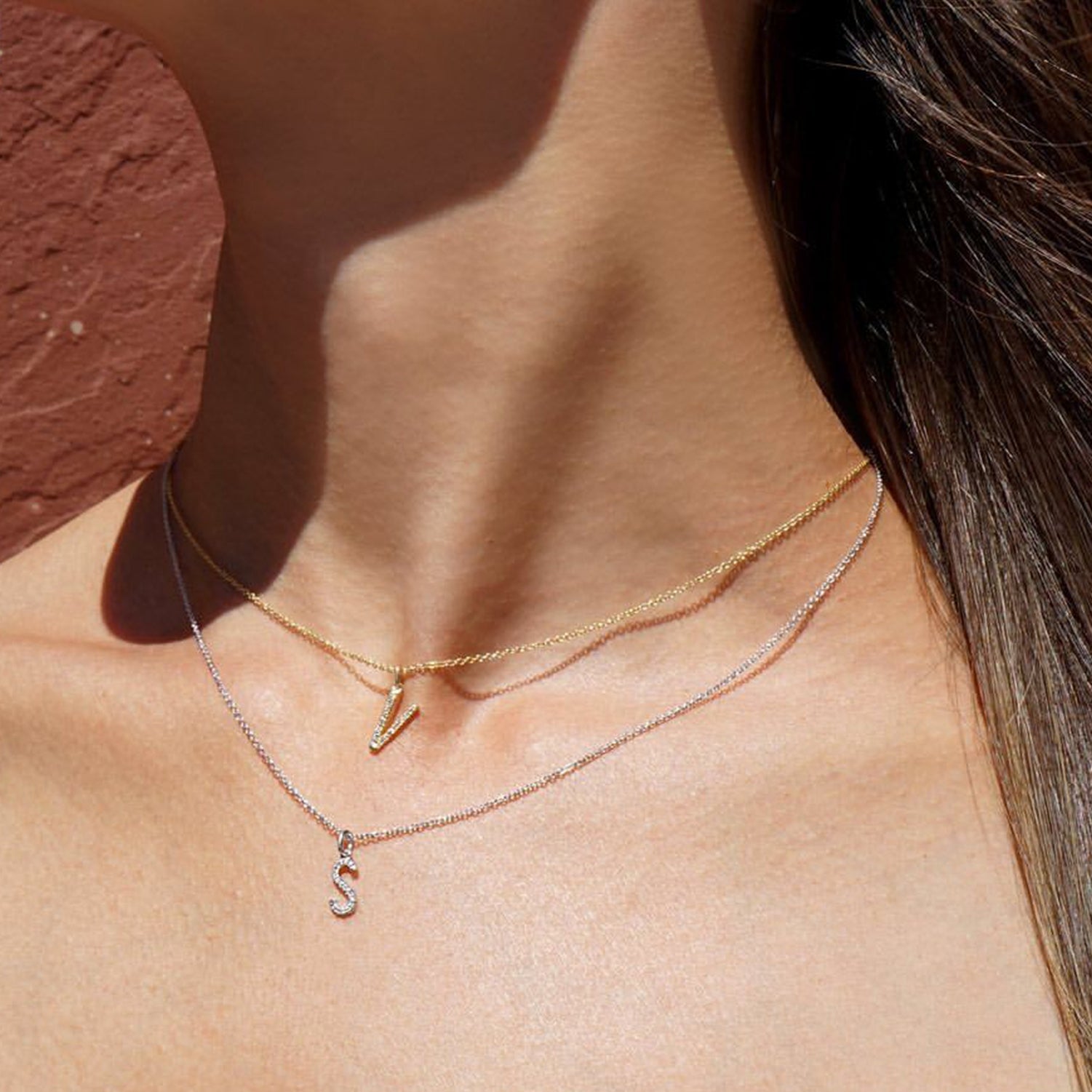 Moissanite Diamond Single Letter Pendant - Drip Culture Jewelry