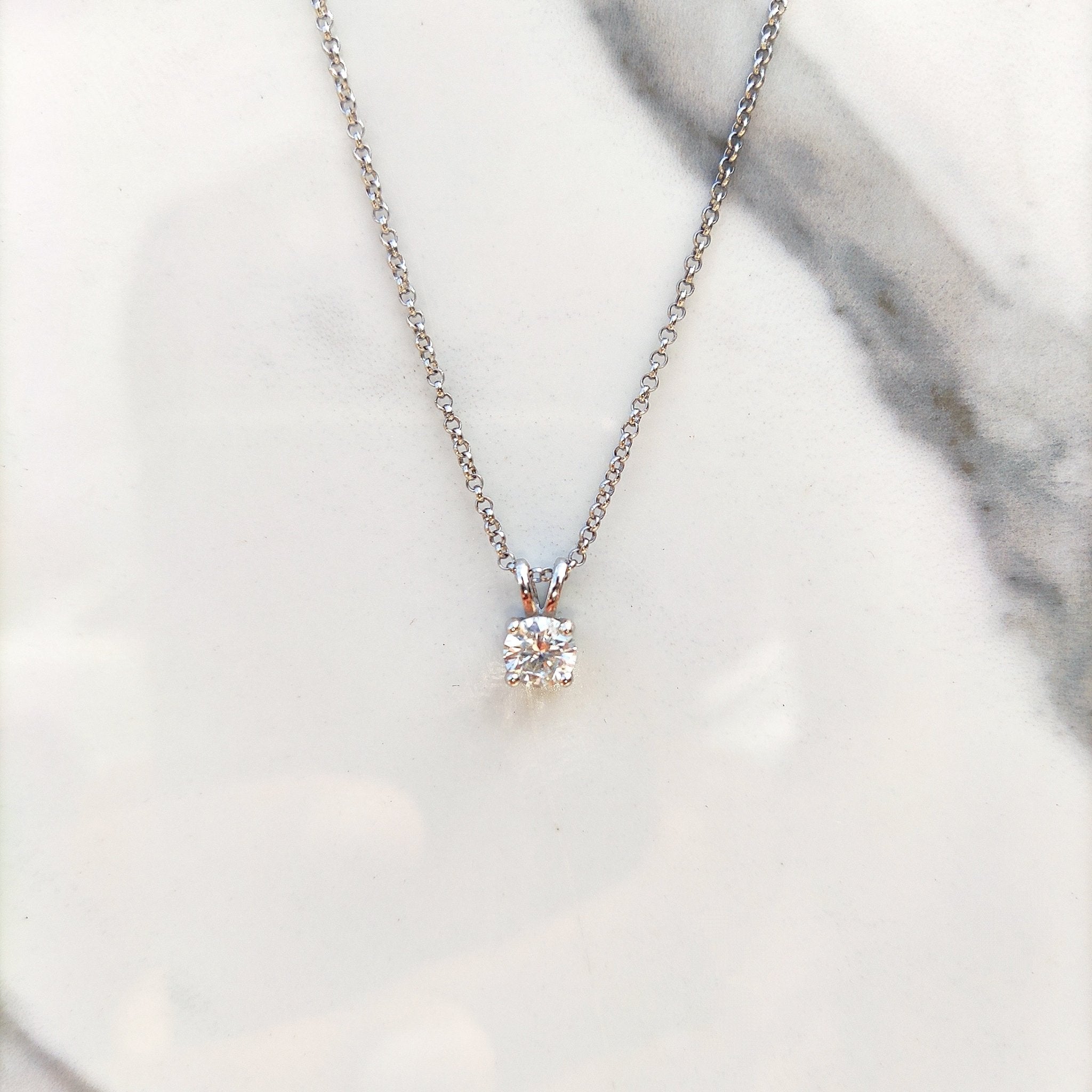 Moissanite Single Diamond Pendant - Drip Culture Jewelry