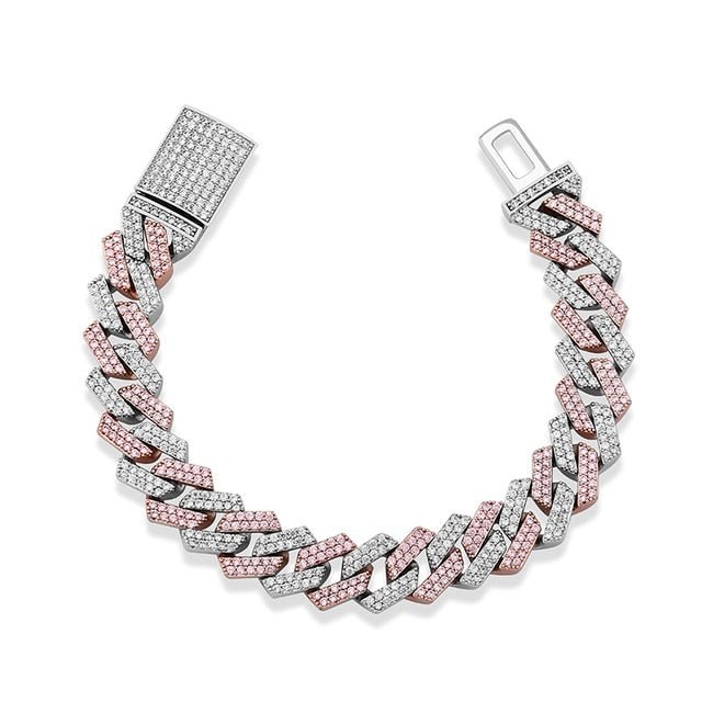 Premium 12mm 18k Gold Diamond Prong Cuban Link Bracelet - Drip Culture Jewelry