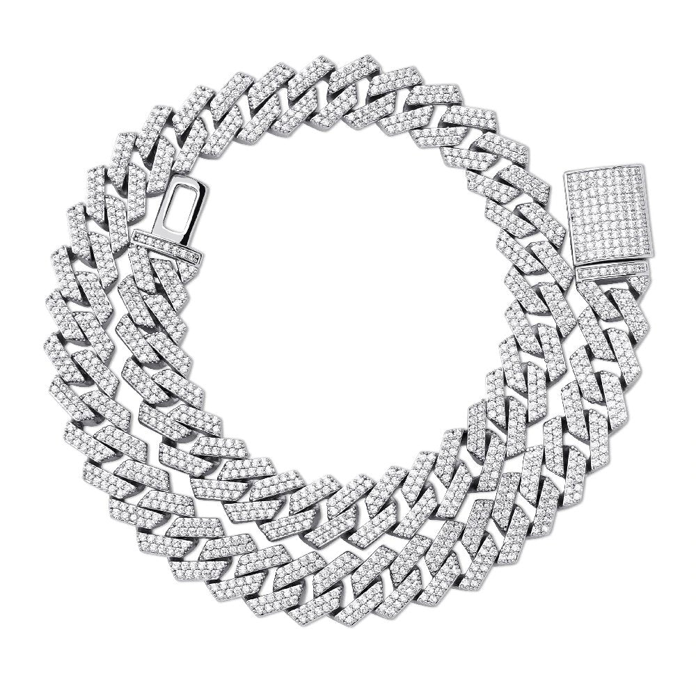 Premium 12mm 18k Gold Diamond Prong Cuban Link Chain - Drip Culture Jewelry