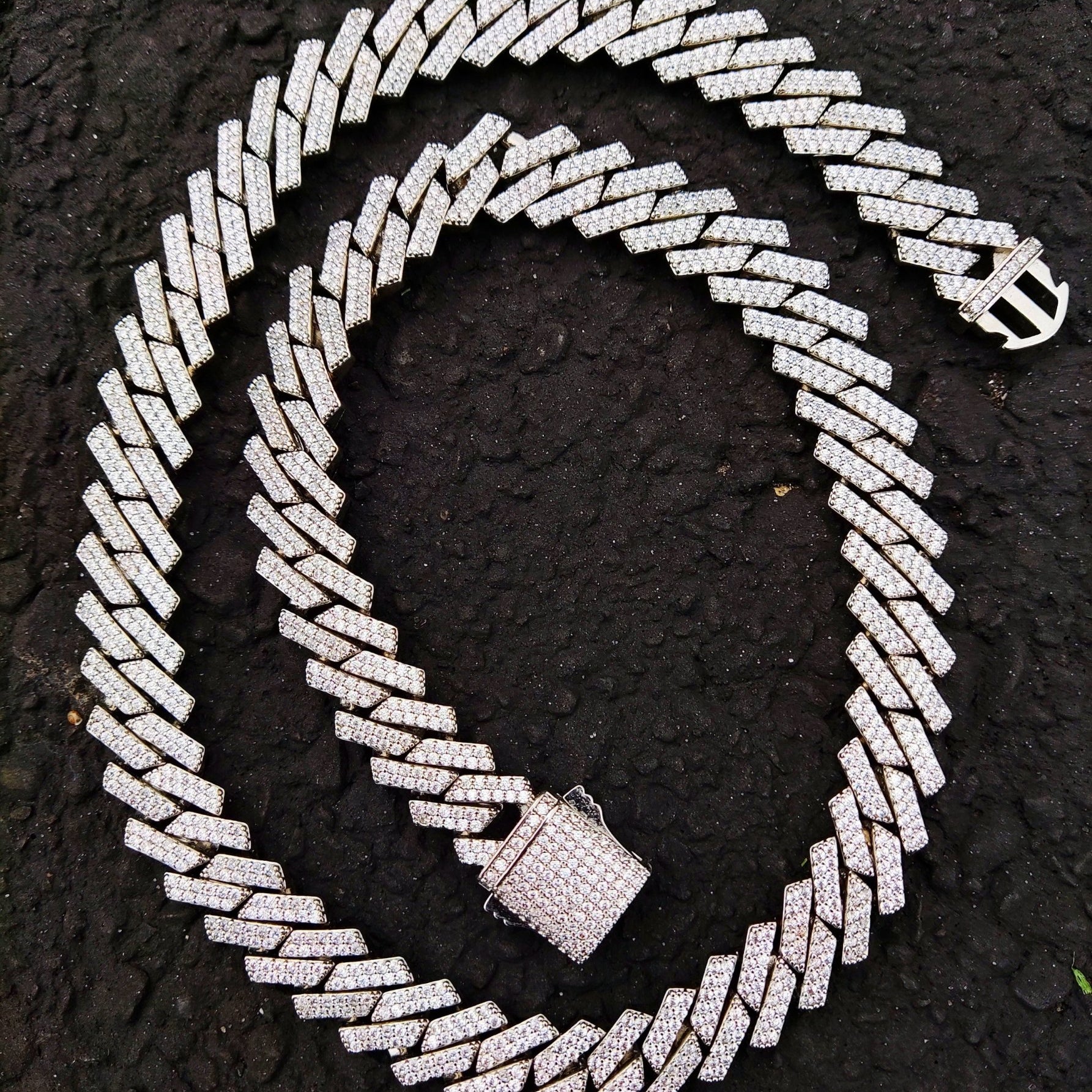 Premium 12mm 18k Gold Diamond Prong Cuban Link Chain - Drip Culture Jewelry