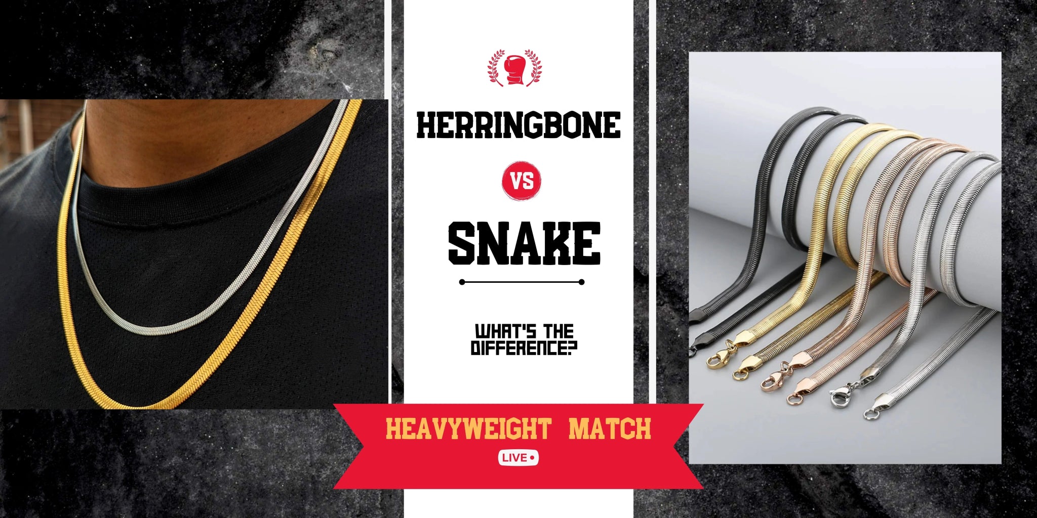 Herringbone Chain vs. Snake Chain: The Ultimate Comparison - Drip Culture Jewelry
