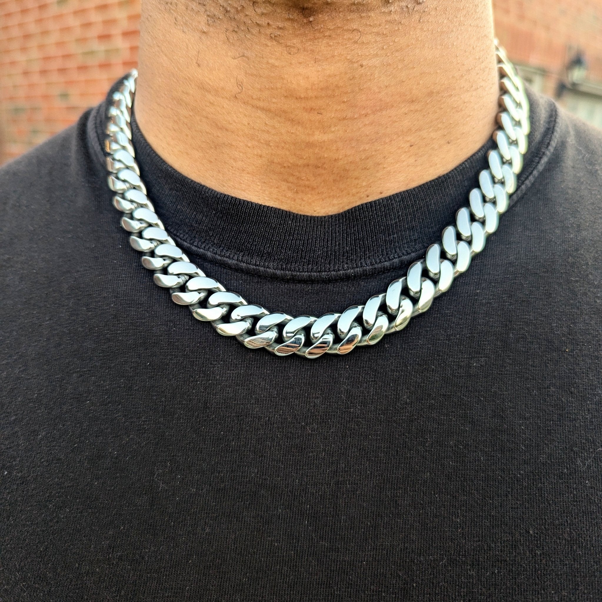 14mm 18k Gold Custom Diamond Clasp Cuban Link Chain - Drip Culture Jewelry