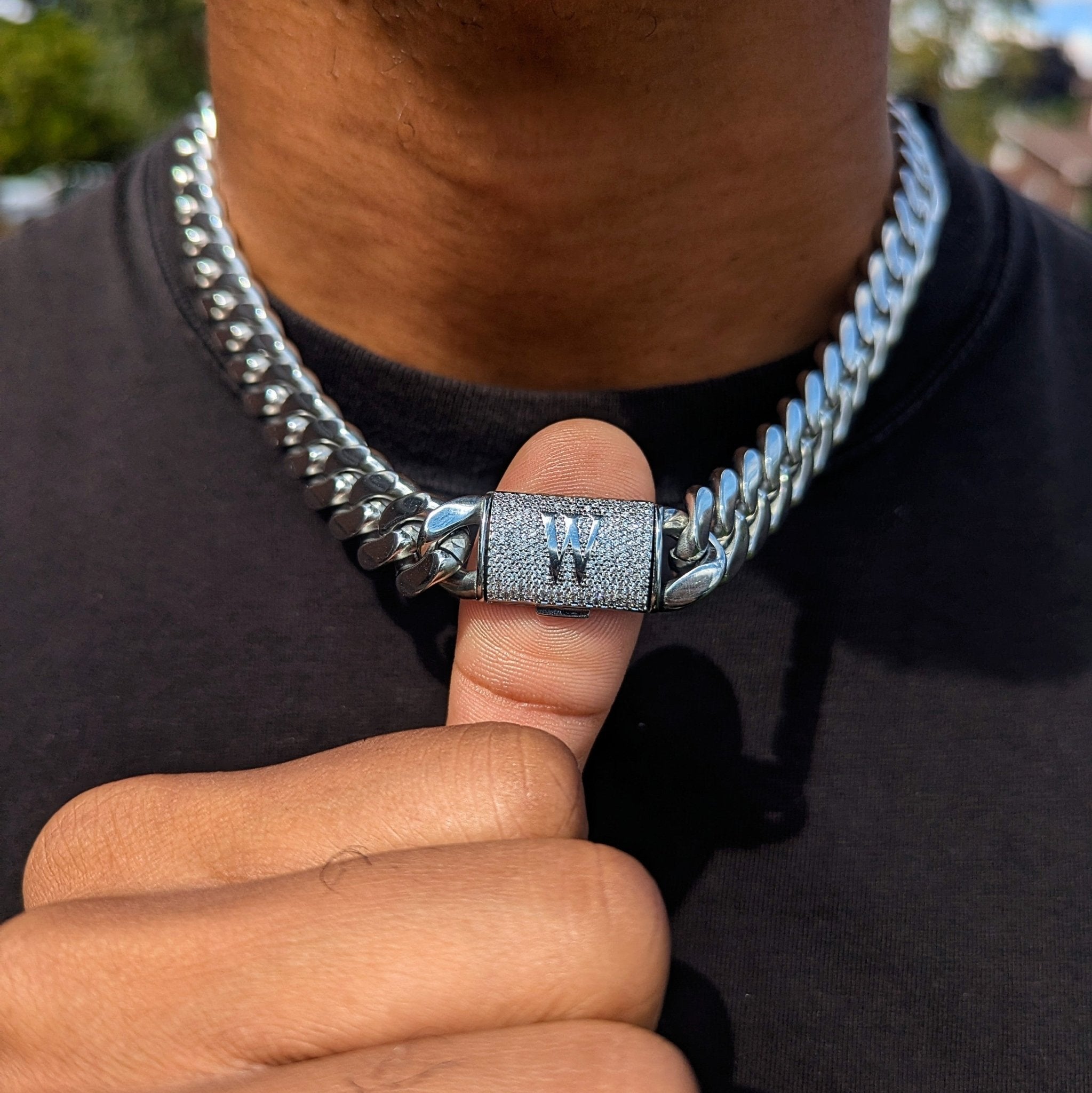 14mm 18k Gold Custom Diamond Clasp Cuban Link Chain - Drip Culture Jewelry