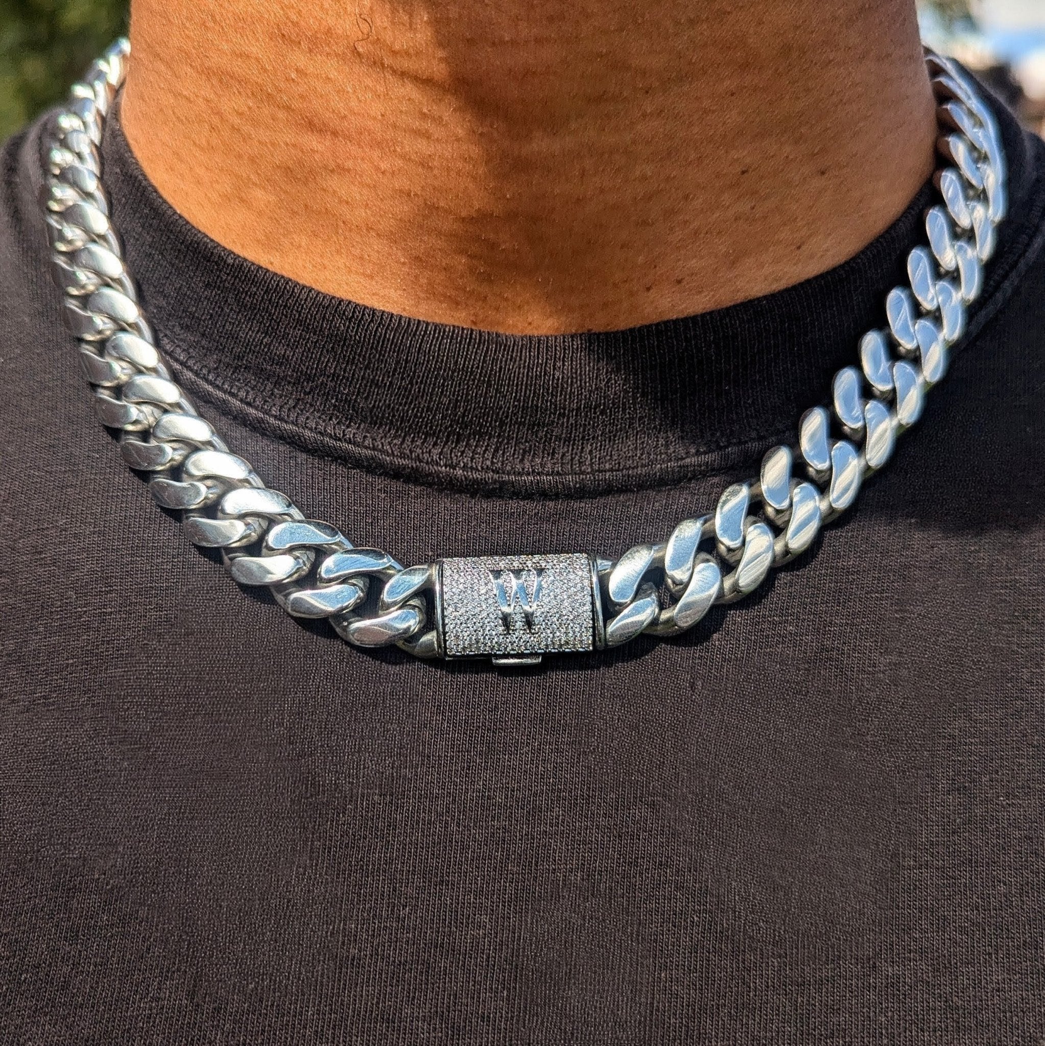 14mm 18k Gold Custom Diamond Clasp Cuban Link Chain - Drip Culture Jewelry