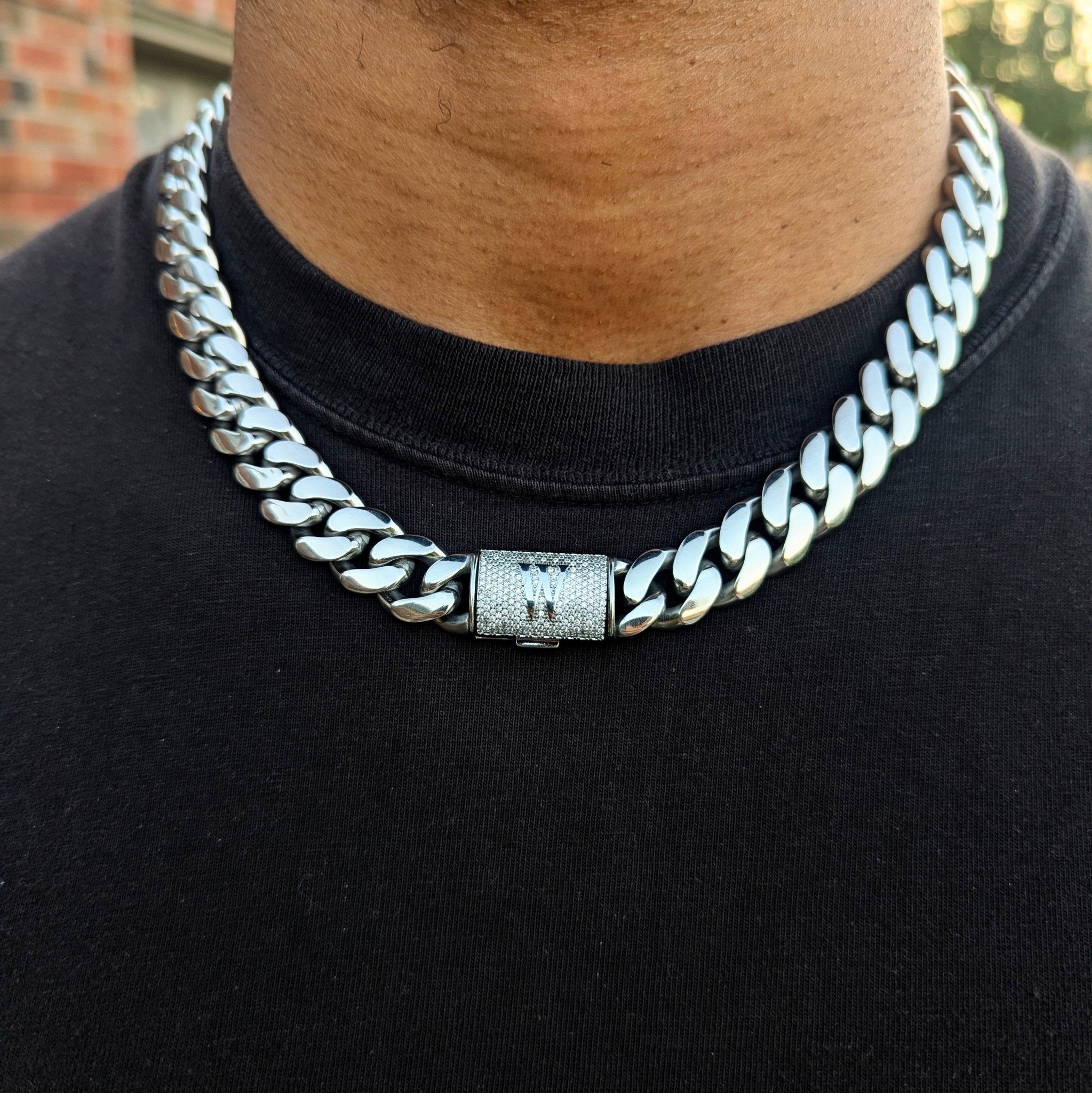 14mm 18k Gold Custom Diamond Clasp Cuban Link Chain - Drip Culture Jewelry