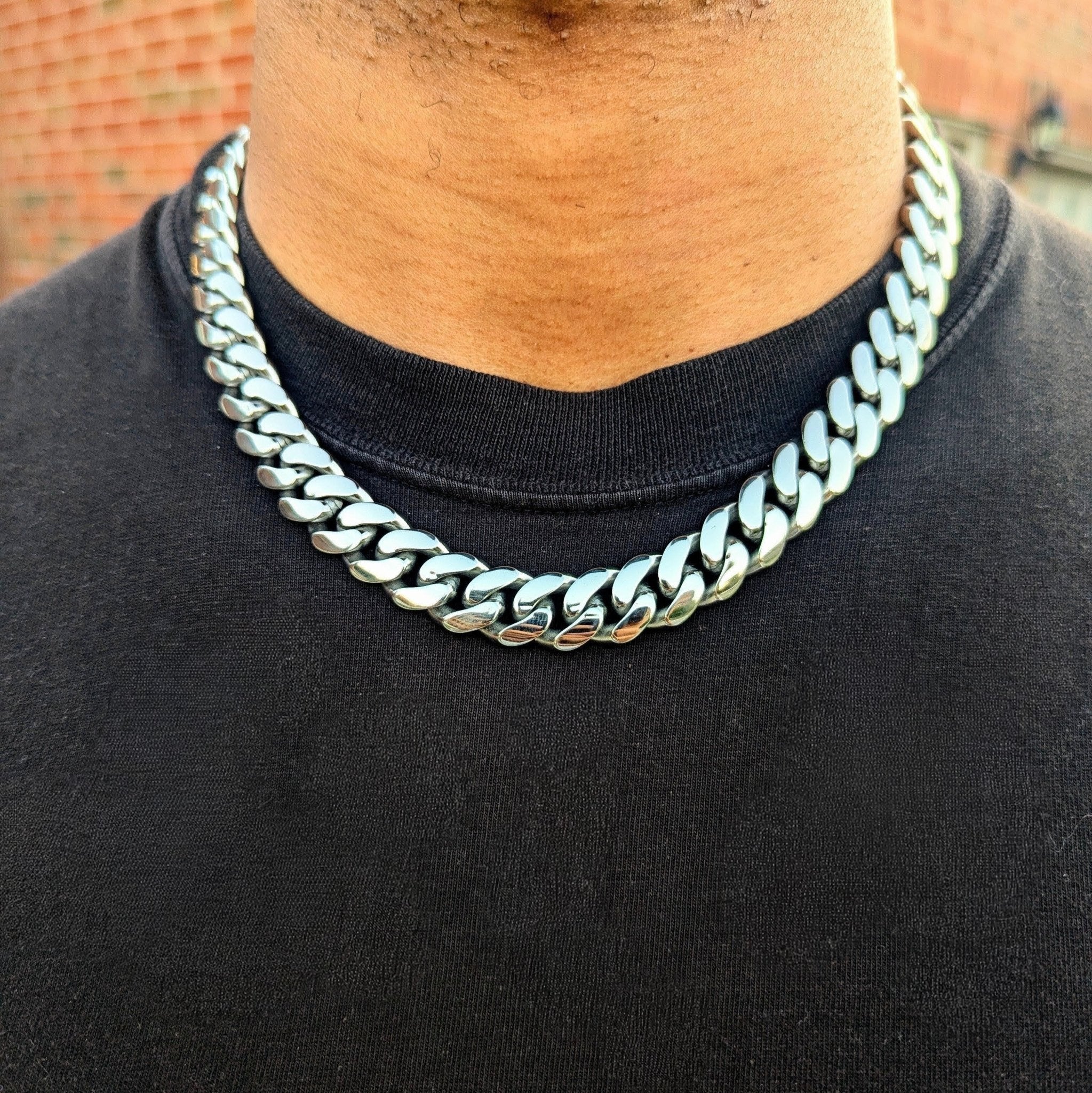 14mm 18k Gold Custom Diamond Clasp Cuban Link Chain - Drip Culture Jewelry