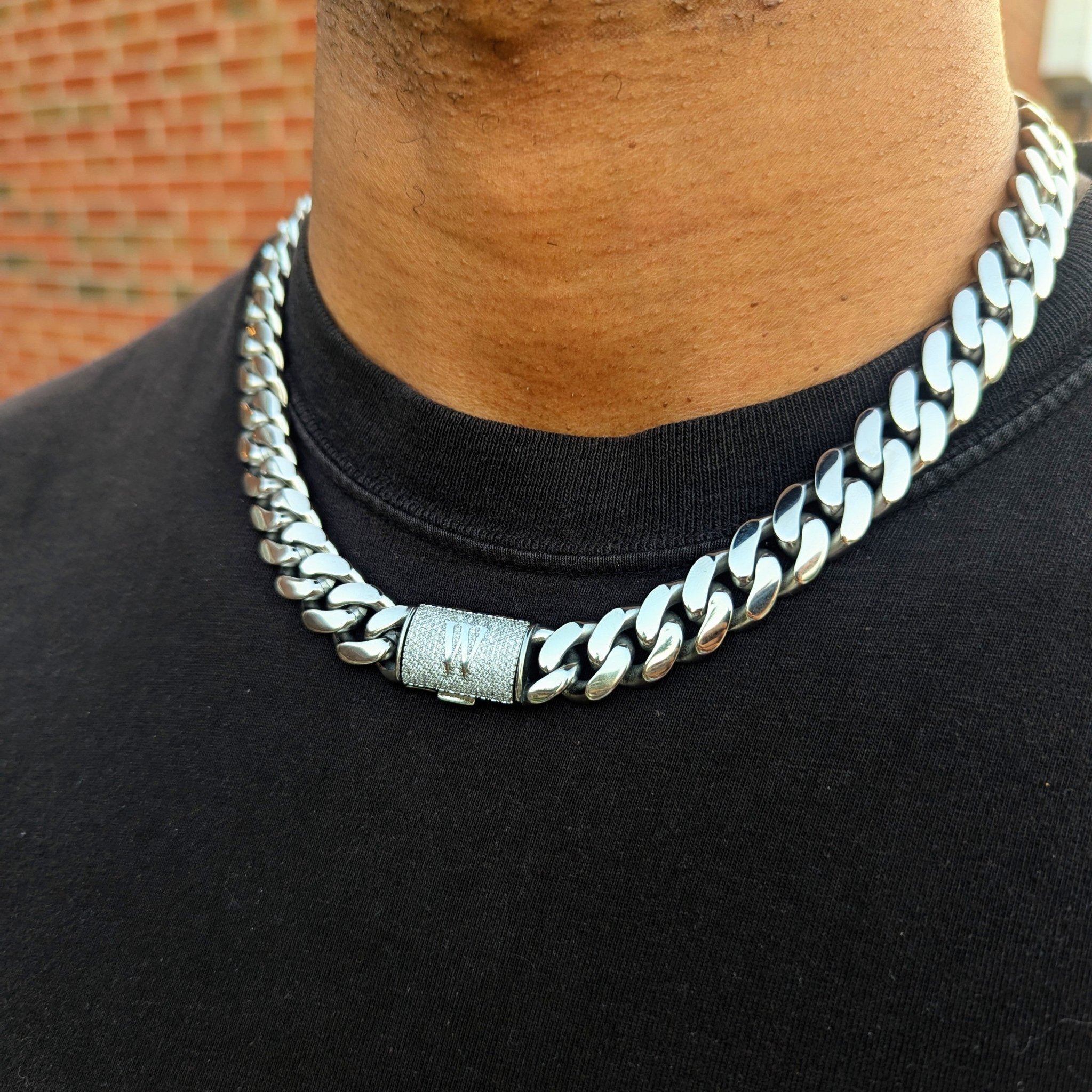 14mm 18k Gold Custom Diamond Clasp Cuban Link Chain - Drip Culture Jewelry